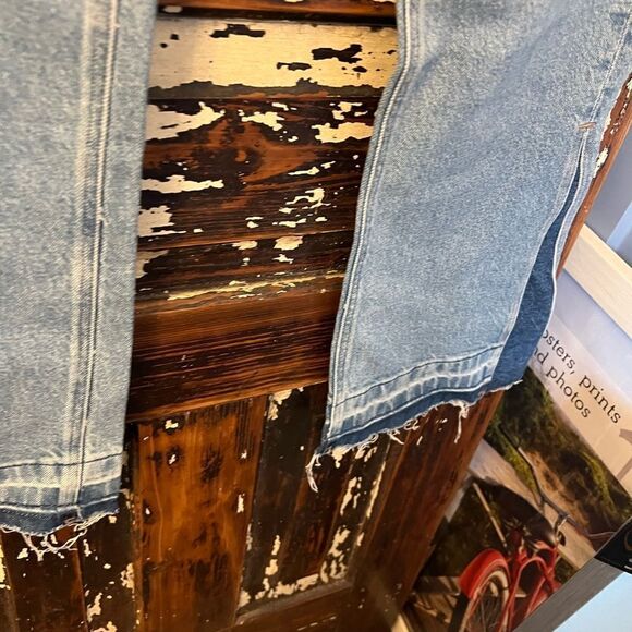 NWT American Eagle stretch raw hem women’s festival wide leg jeans. Size 12 Reg - Picture 4 of 14